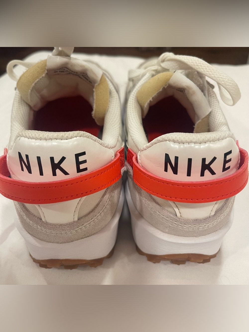 Nike White & Orange Retro Trainer Sneakers